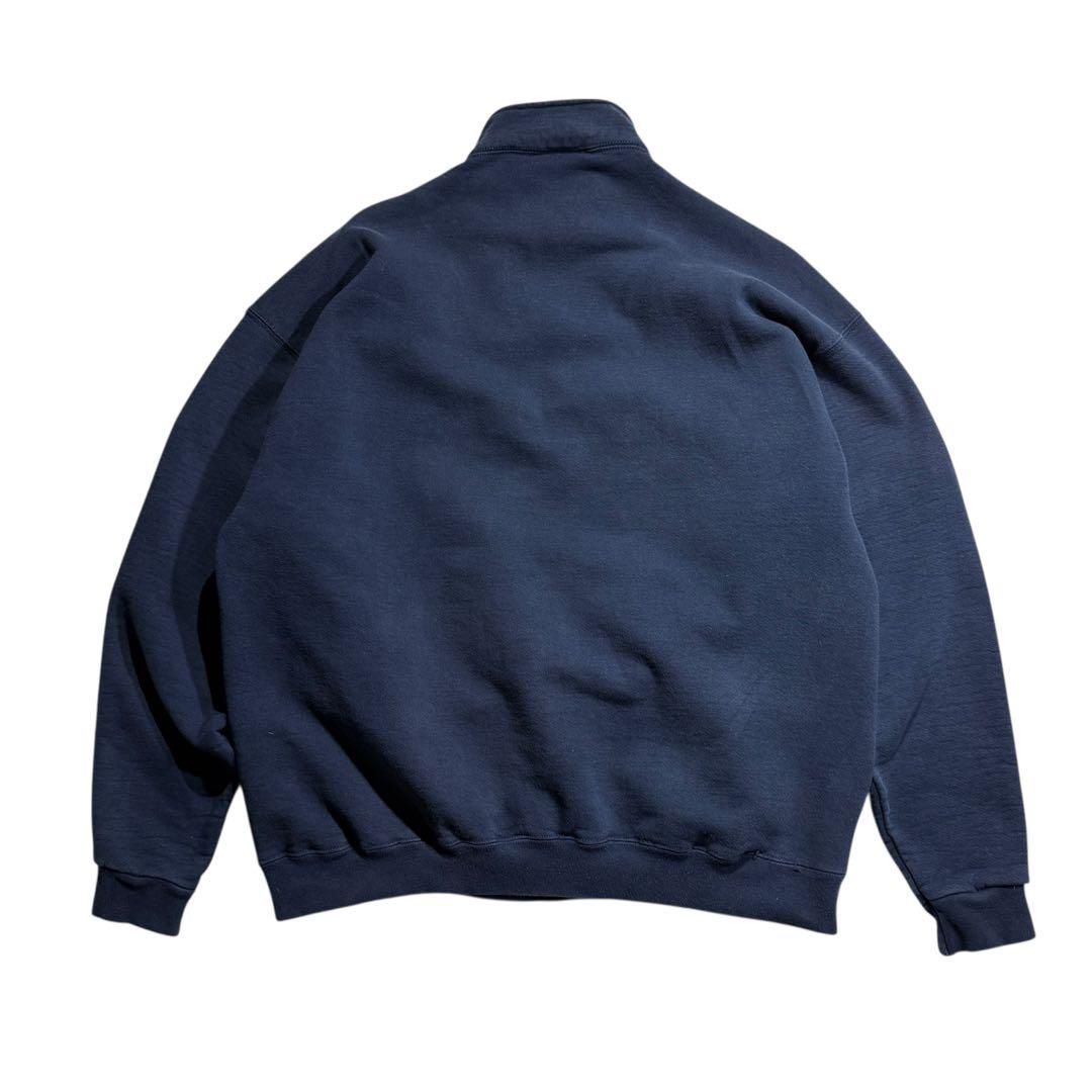 USA製 ディスカス ハーフジップスウェット ネイビー プルオーバー 90s