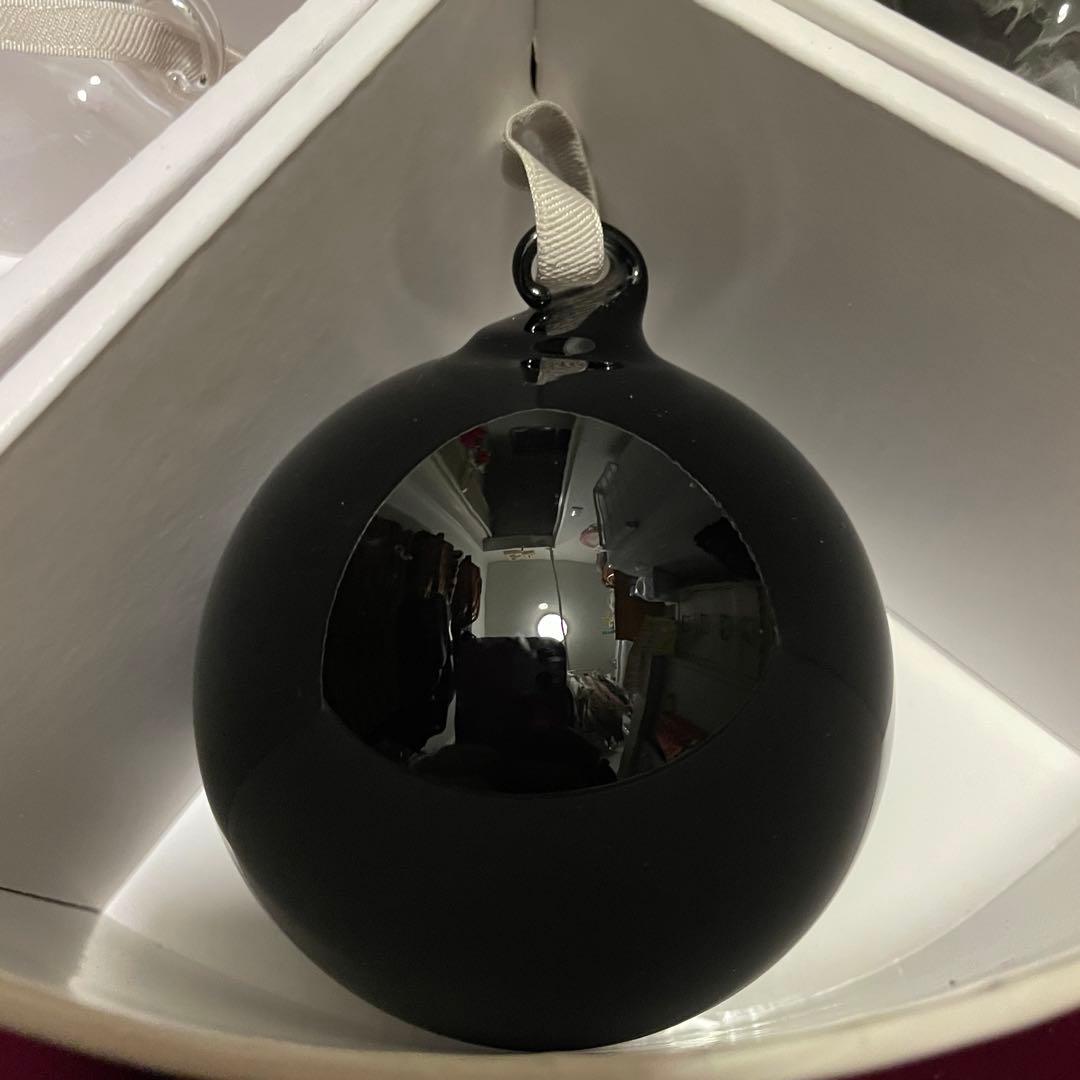  ガラスボール オーナメント グレー レッド 9個セット