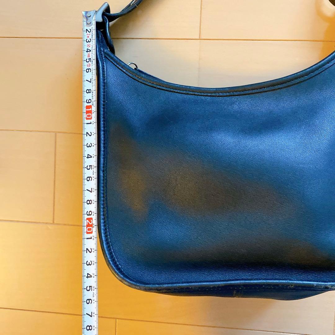 9950 COACH オールドコーチ ショルダーバッグ 黒レザー 斜め掛けバッグ