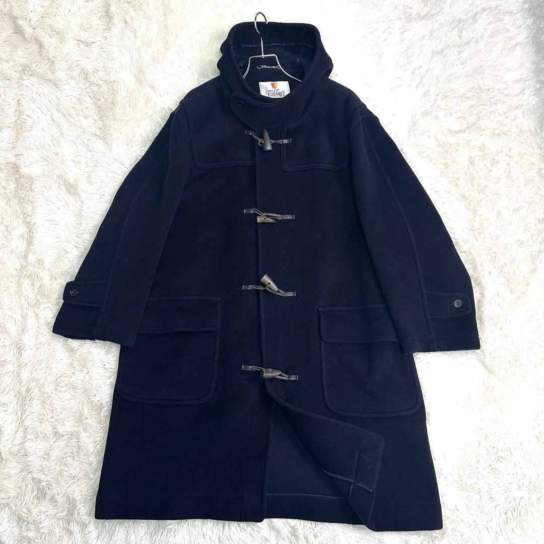 Tibbett チベット 英国製 ヘリンボーン ダッフルコート ネイビー 50