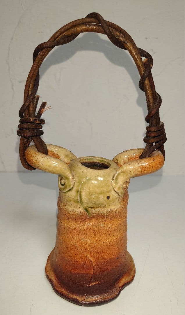 【6点】信楽焼 花瓶 花器 一輪挿 陶芸 明山 工芸 生花 和