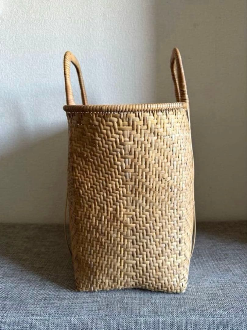 竹籠バッグ かごバック 竹籠 買い物かご マルシェ vintage