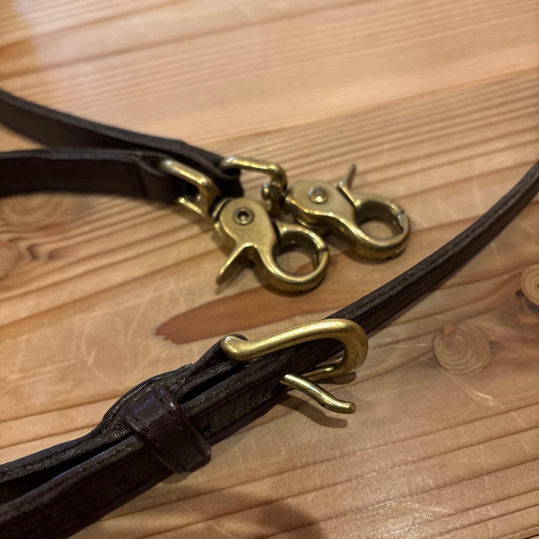 オールドコーチ ショルダーバッグ 2way ウィリス レザー 茶　USA製