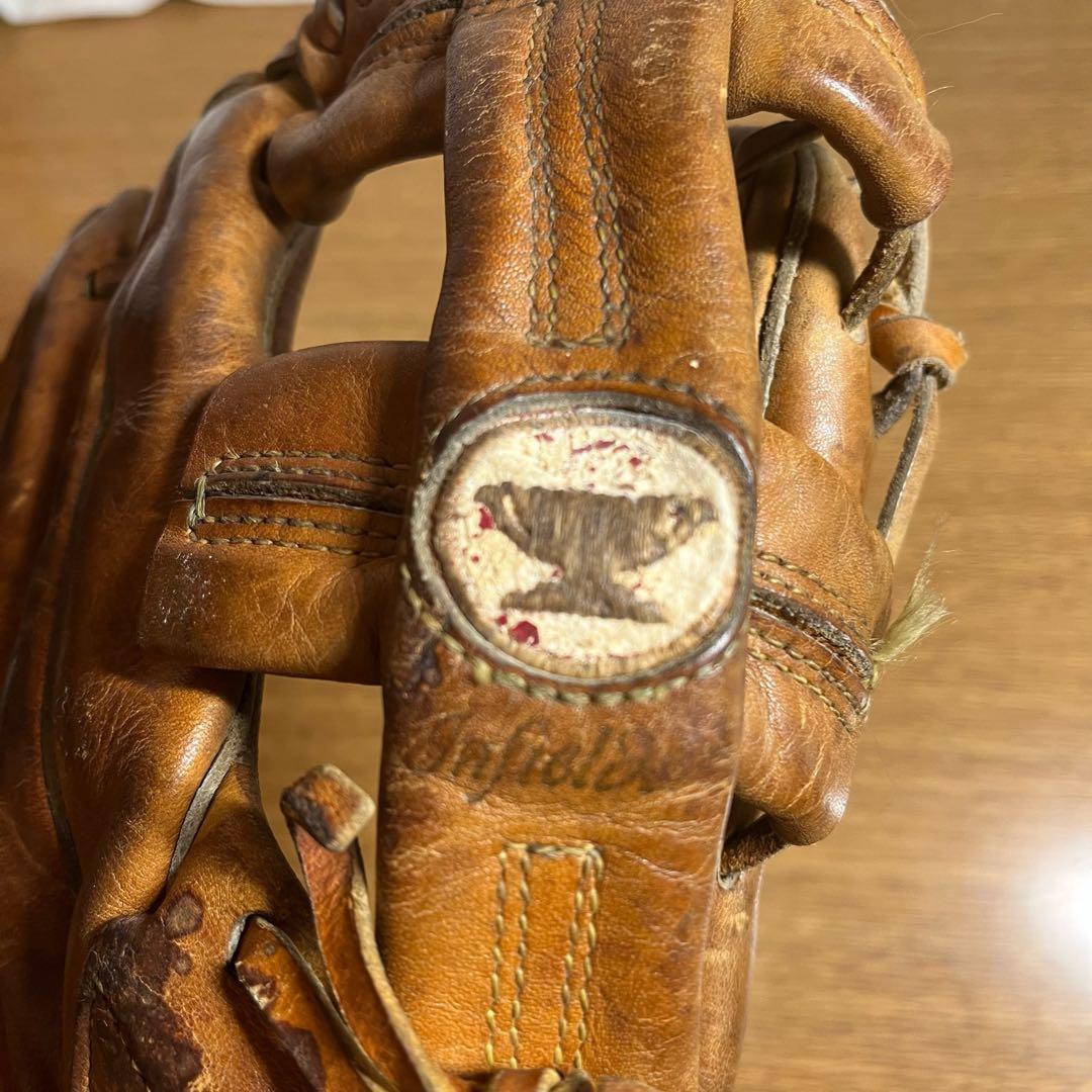 ミズノ ワールドウィン 一般硬式 グローブ グラブ 赤カップ 良品 内野用