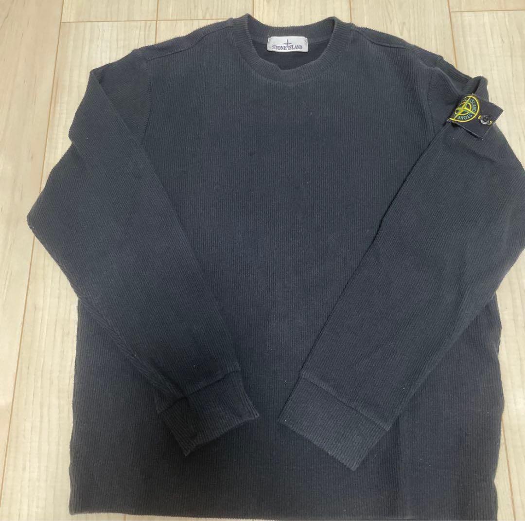 STONE  リブ　スウェットシャツ　ブラック　M