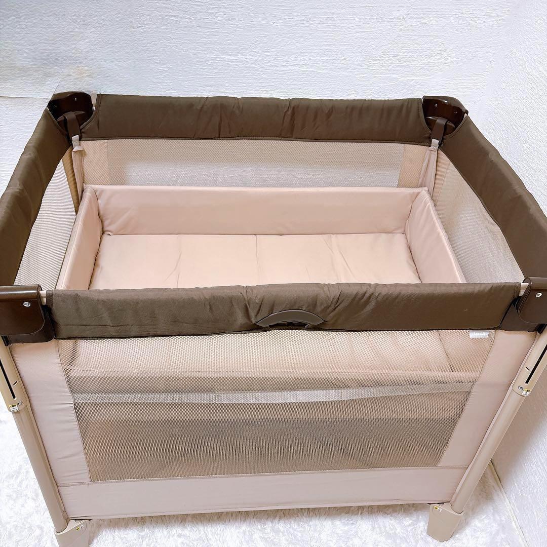 Aprica ココネル ベビーベッド ココア 折りたたみ プレイヤード