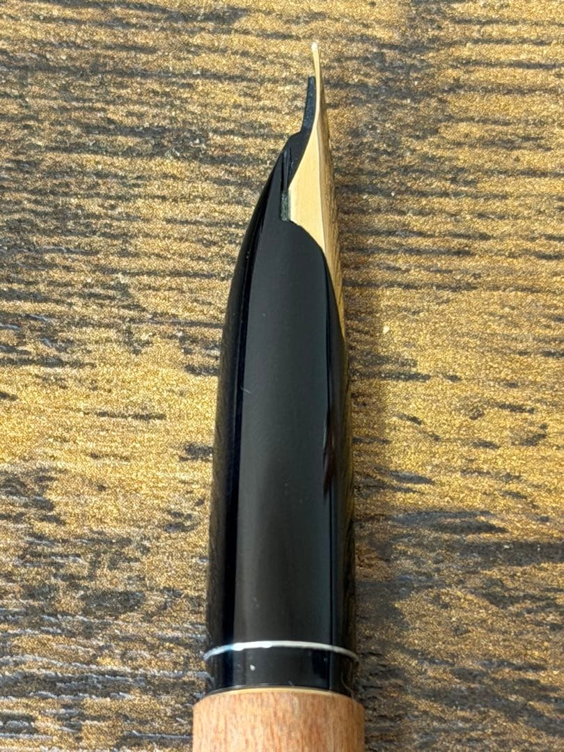 筆記確認&洗浄済　1972年製　初代カスタム　イタヤカエデ 18金　万年筆　細字