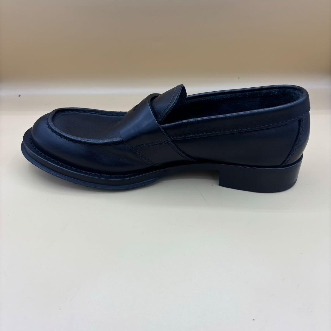 PRADA 黒 ローファー メンズ 7 1/2 レザー