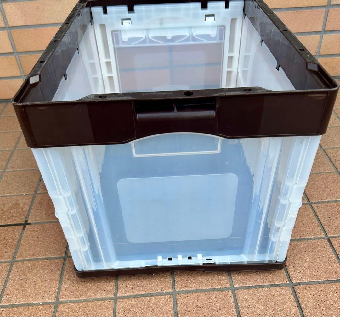 アスクル 折りたたみコンテナ 現場のチカラ ブラウン　20個セット