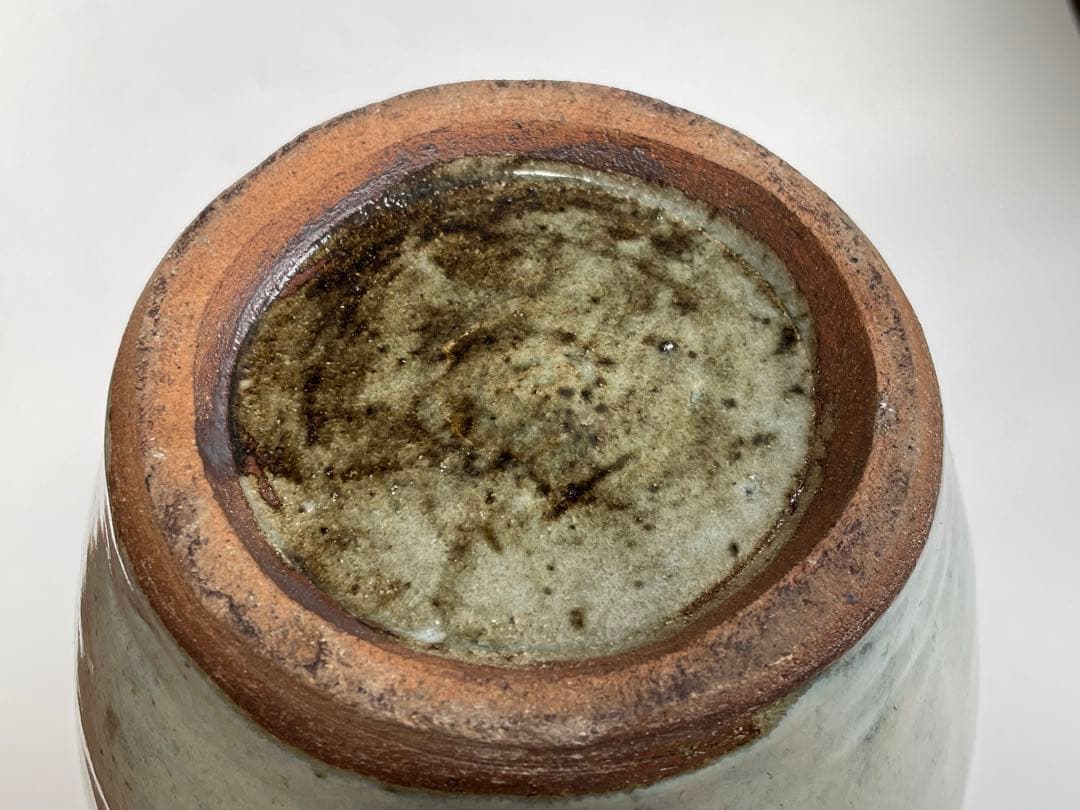 陶芸家　人間国宝　濱田庄司　浜田庄司　？　鉄絵　トウキビ文　水指　茶道具　益子