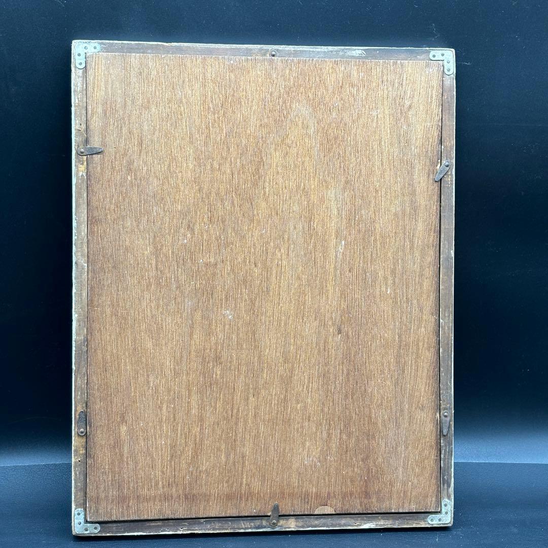 【明治天皇】黄櫨染御袍・立纓御冠・時代御写真・美術骨董・気韻生動古風な額装額縁入