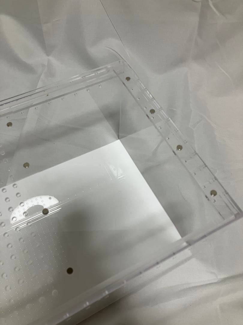 【5box】30×20×15 白底 レプタイルボックス同等　マグネット アクリル