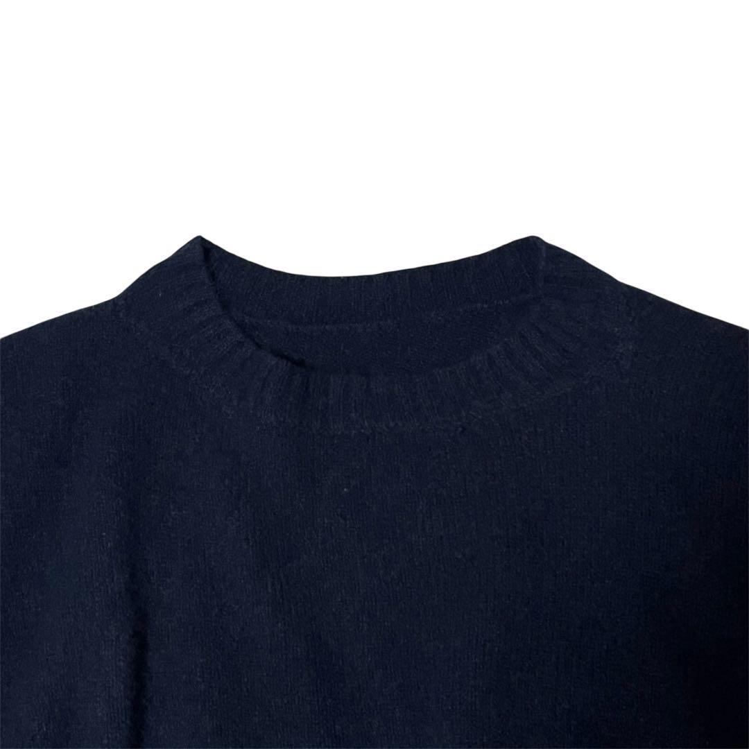 45R 45rpm カシミヤ100％ ポンチョ アシンメトリー 濃紺 ネイビー