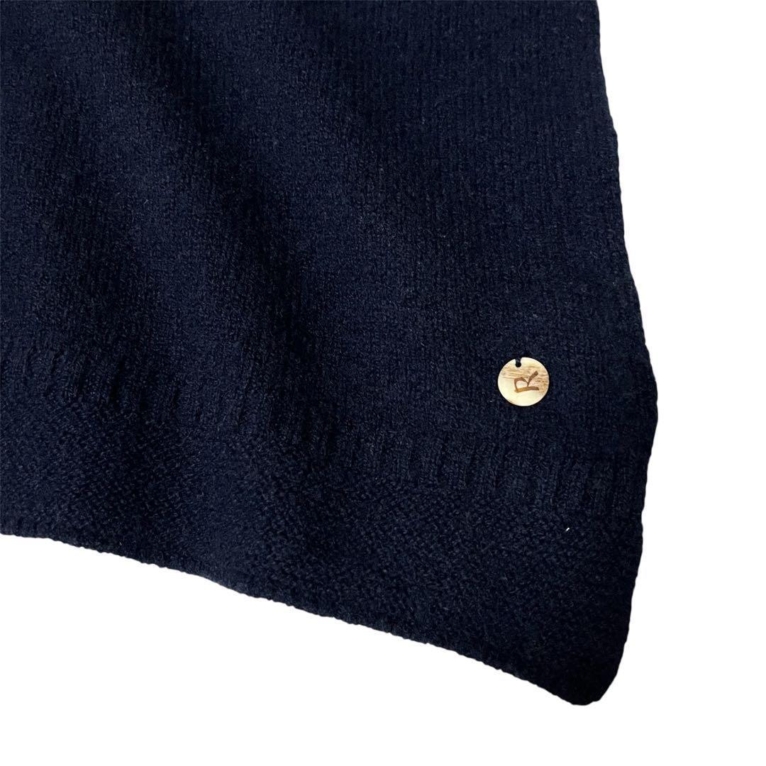 45R 45rpm カシミヤ100％ ポンチョ アシンメトリー 濃紺 ネイビー