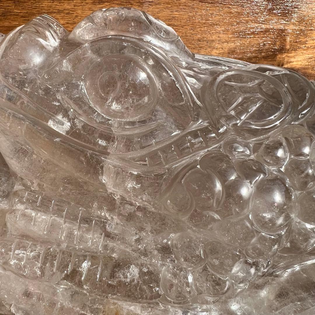 ✨富を招く至高の霊獣✨レインボー ライトニング水晶 三脚蟾蜍 金蟾 天然石 財運