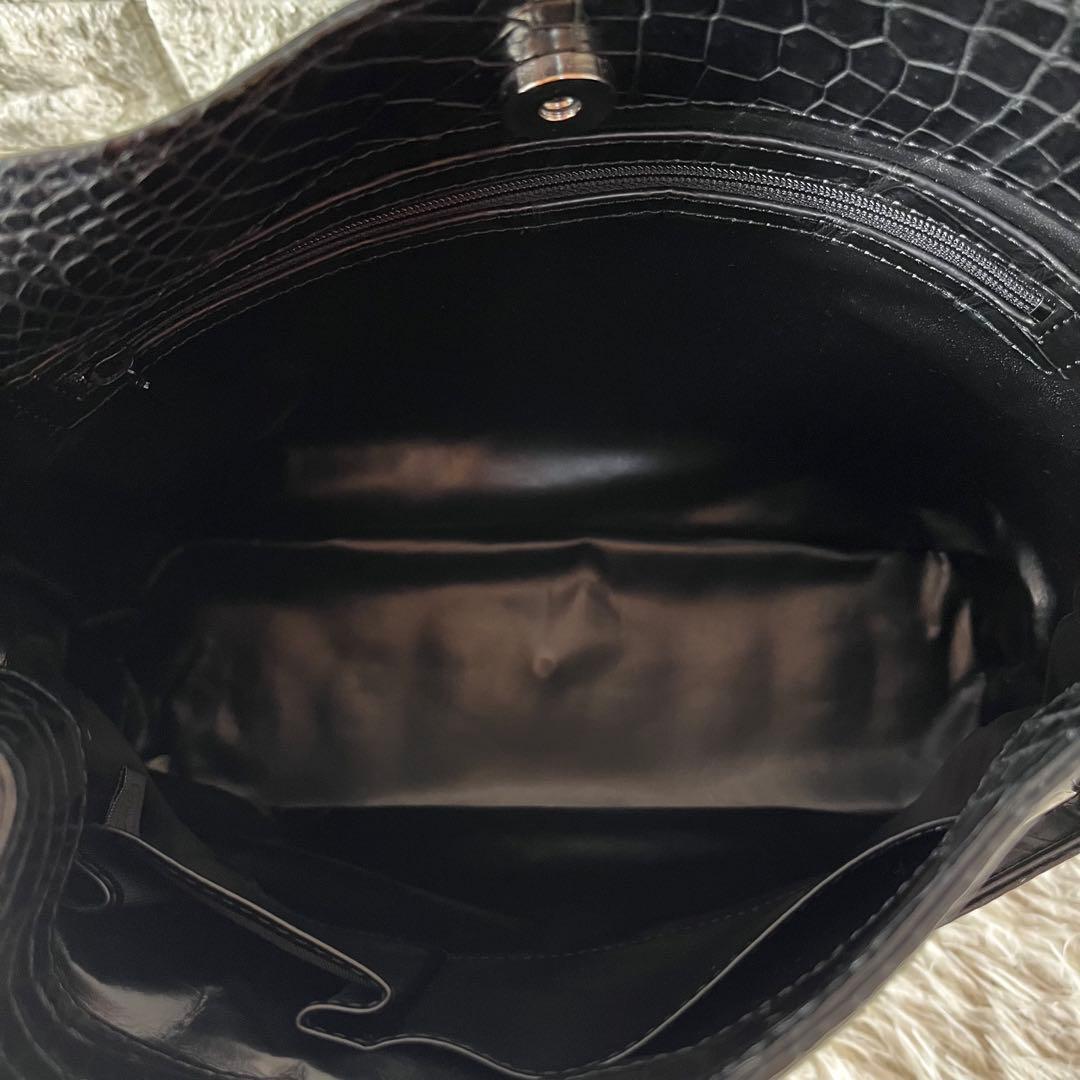 【新品未使用】TOKYO YK製　クロコダイル　ワンショルダーバッグ　JRA認定