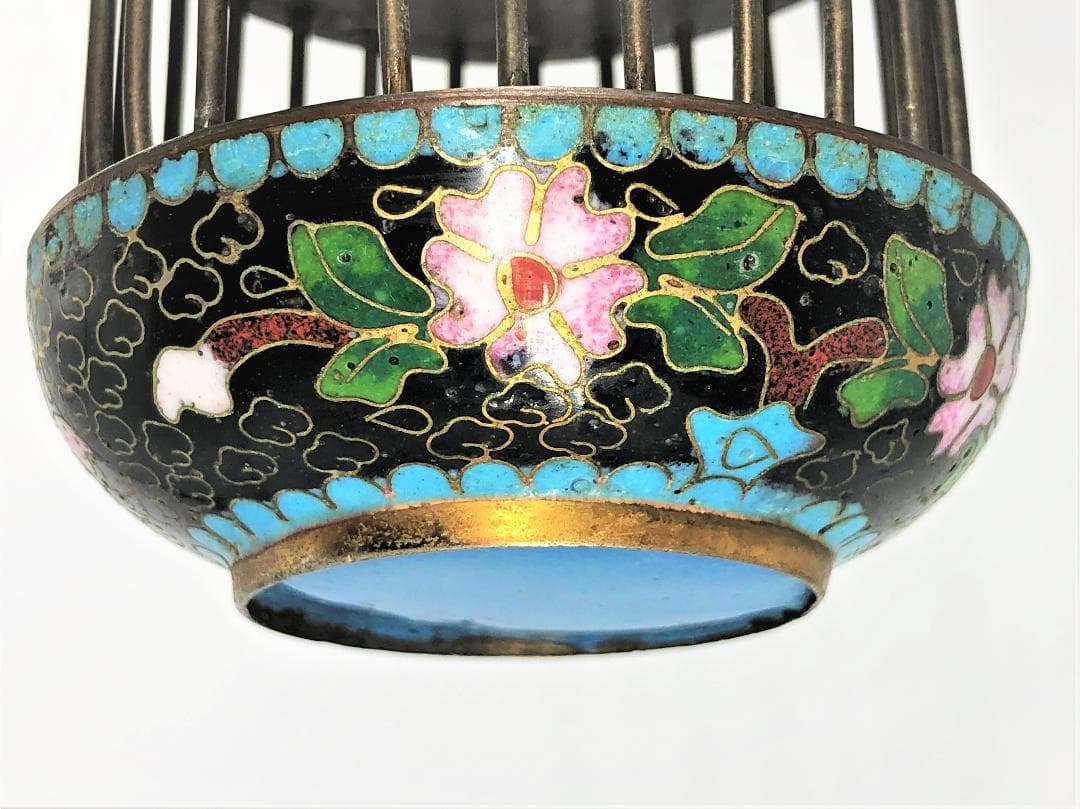 【 七宝虫籠 】　中華古玩　収蔵品　桐箱付き