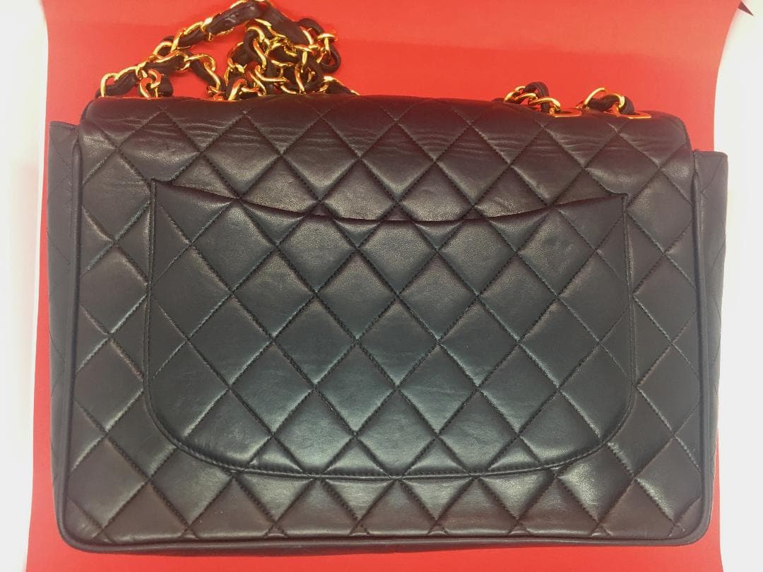 ★CHANEL ヴィンテージシャネルダブルフラップチェーン デカマトラッセ30