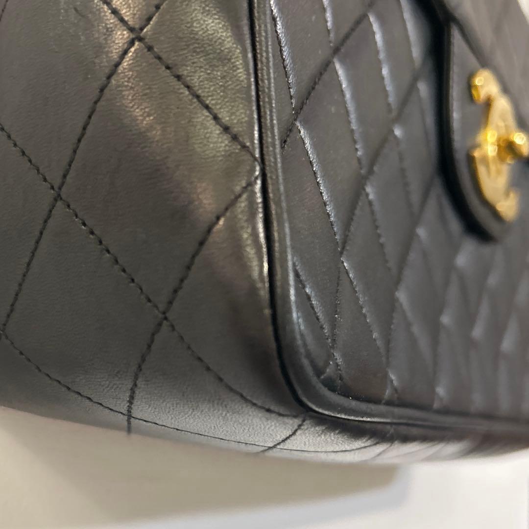 ★CHANEL ヴィンテージシャネルダブルフラップチェーン デカマトラッセ30