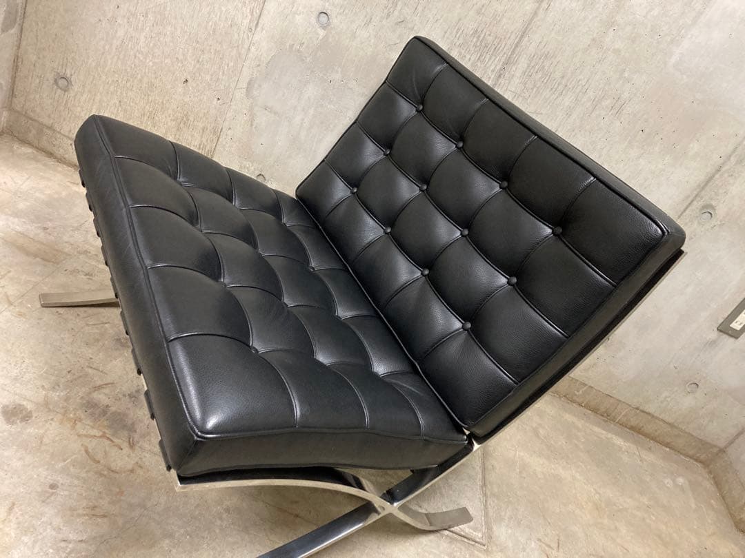 定価140万! 名作 良品 正規Knoll 黒 バルセロナ チェア　オットマン