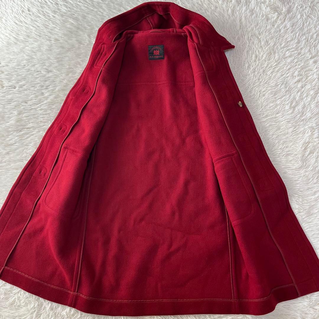 【美品】オールドイングランド　英国製　ヘリンボーン　ウール　ロングダッフルコート