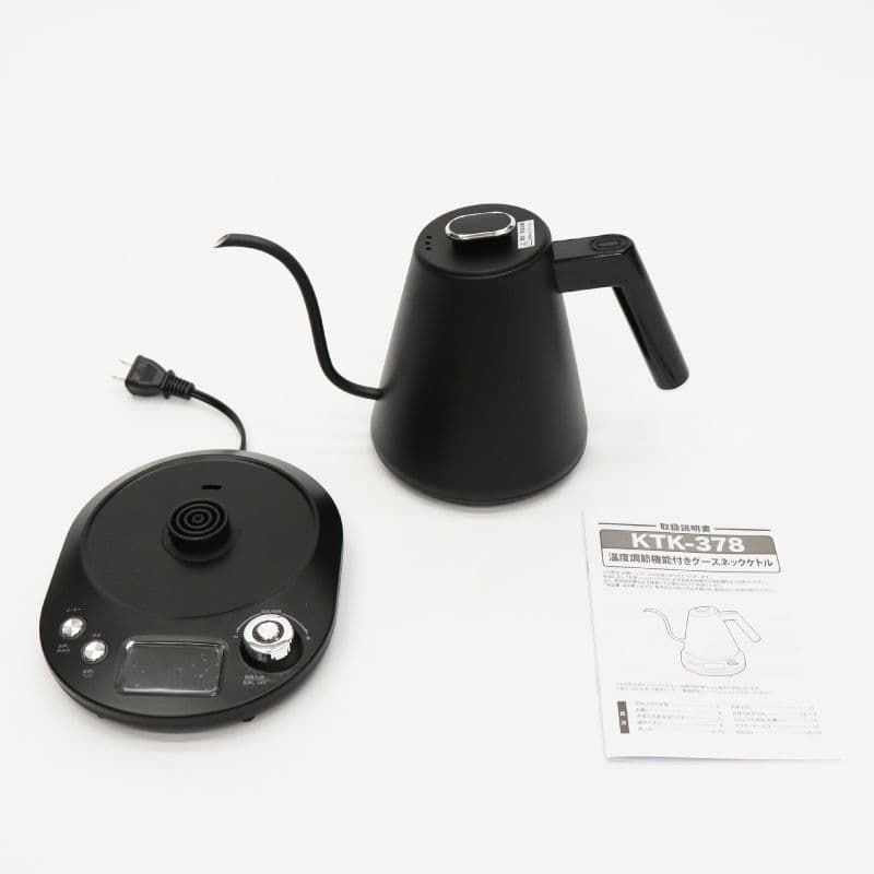 温度調節機能付きグースネックケトル　ホワイト