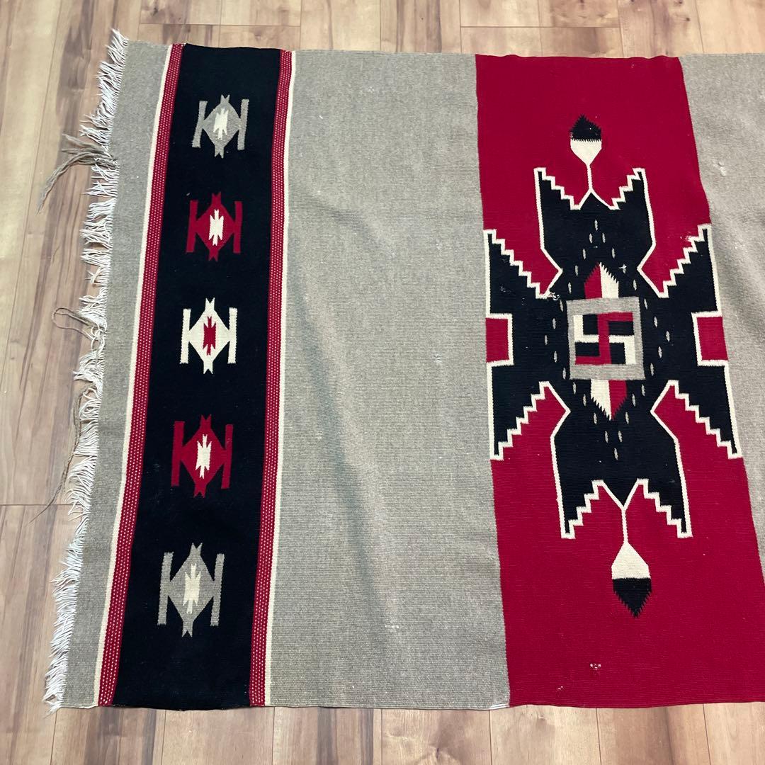 スワスティカ　ナバホ　卍　20S 30Sネイティブアメリカンデザイン ラグ