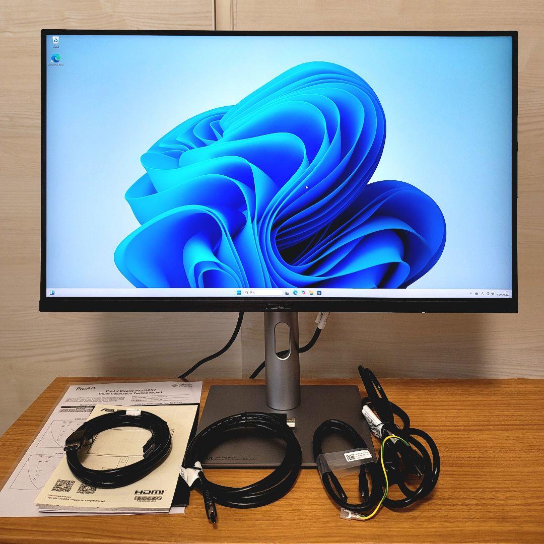 美品　ASUS 4K モニター ProArt PA279CRV　27インチ