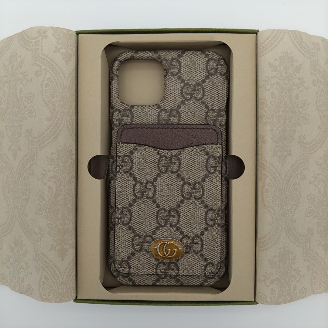 未使用級 GUCCI iPhone13 オフィディア GG カード入れ付