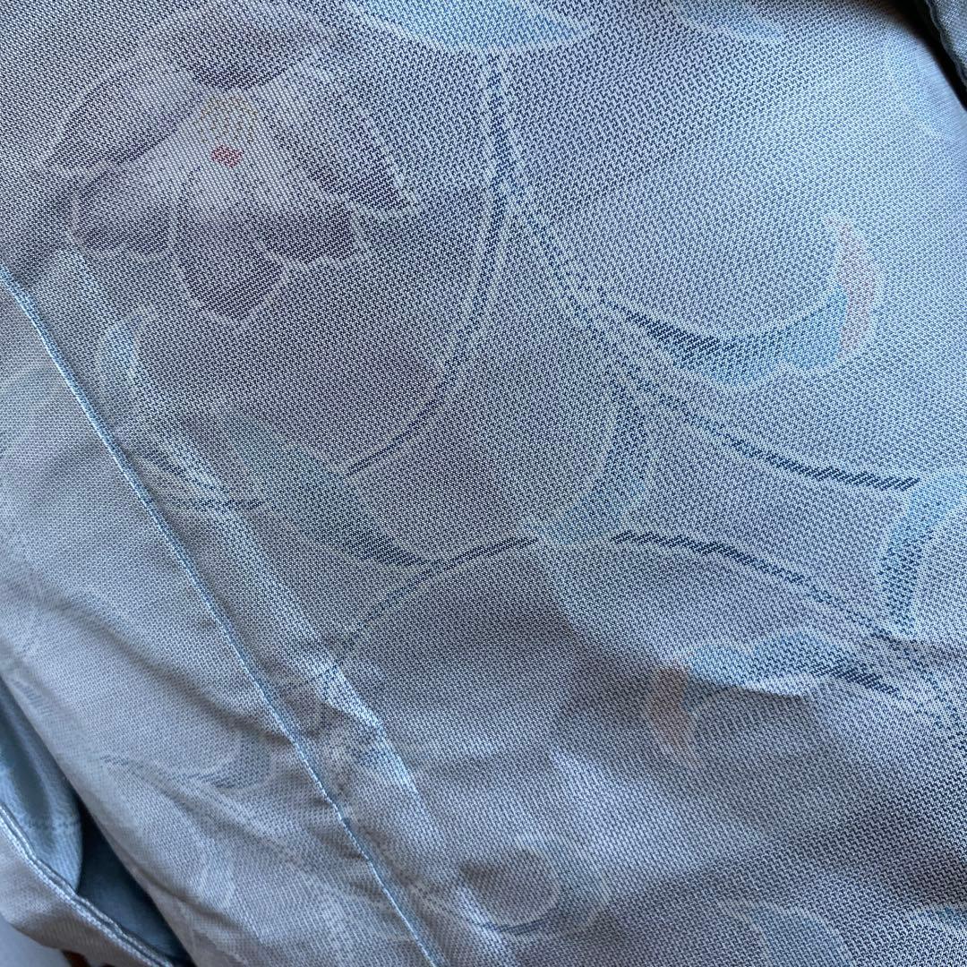 値下げ　白大島　色大島　オリエンタル花唐草