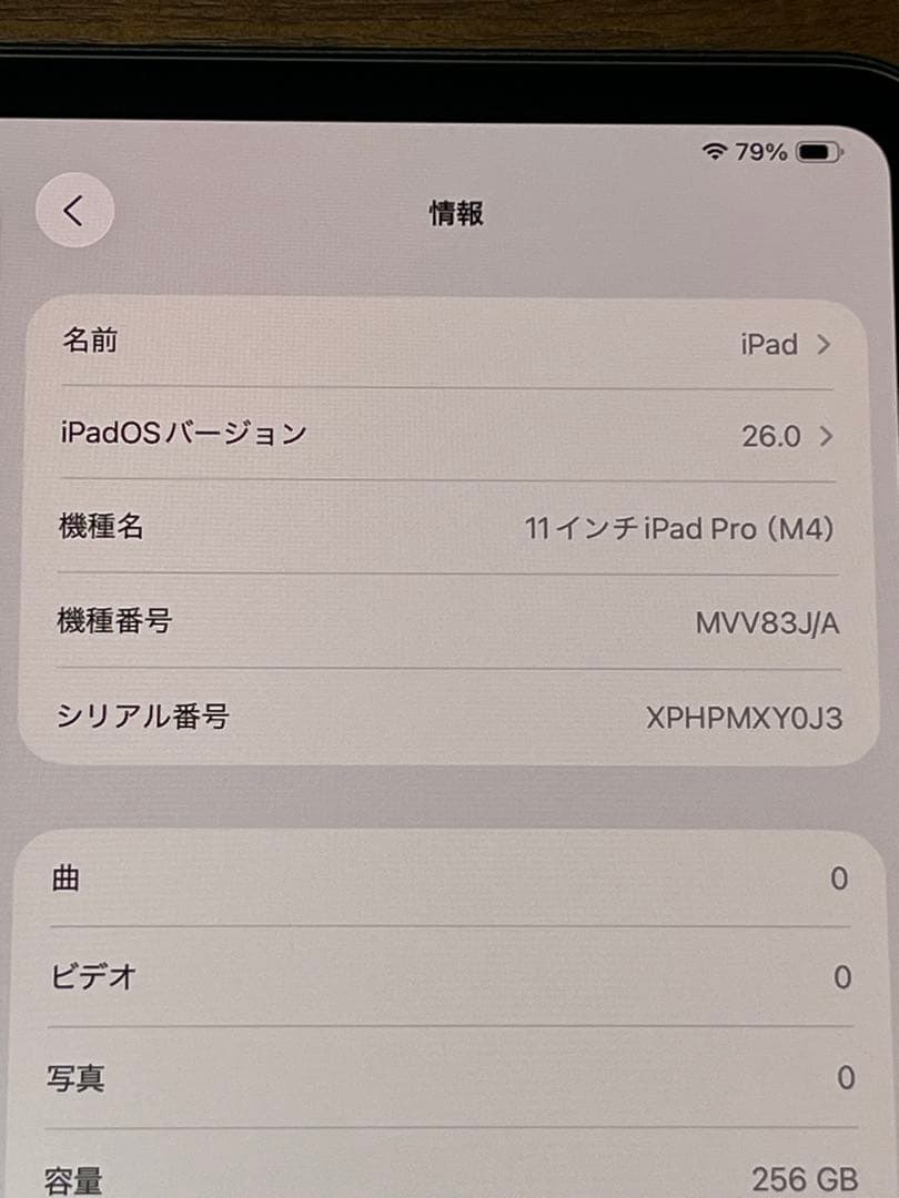 iPad Pro M4, 11インチ,256gb スペースグレー 本体 ジャンク