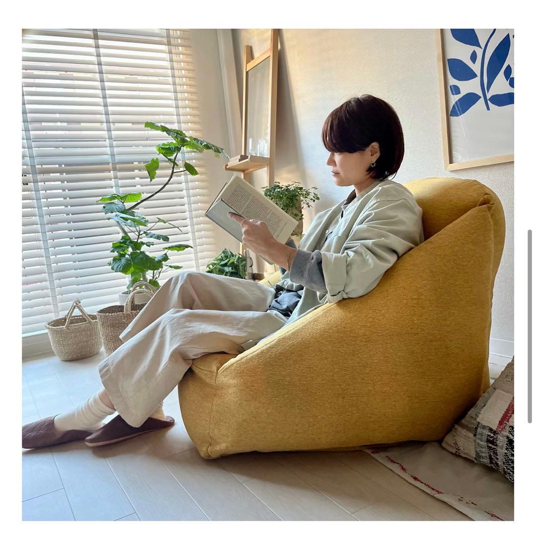 【新品・未開封】無印良品 空気でできたソファ イエロー エアソファ MUJI
