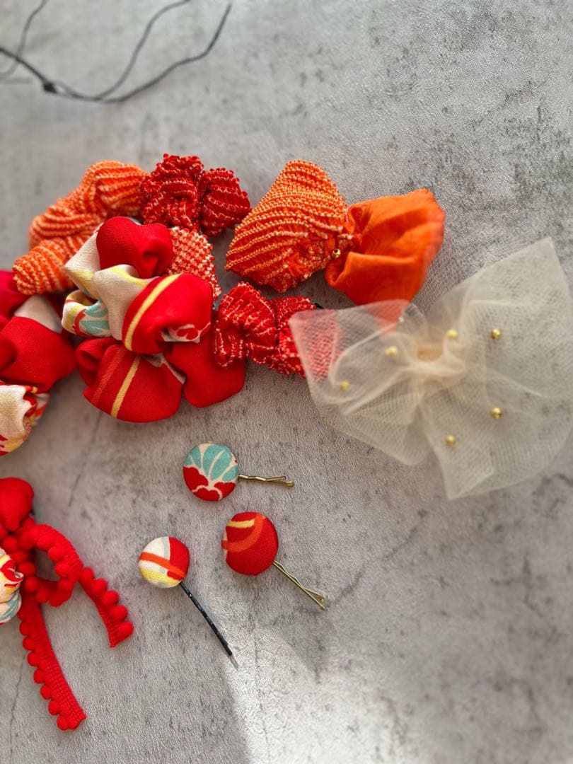 【*i様 七五三　七五三髪飾り　ヘッドドレス　着物髪飾り　リメイク髪飾り　037