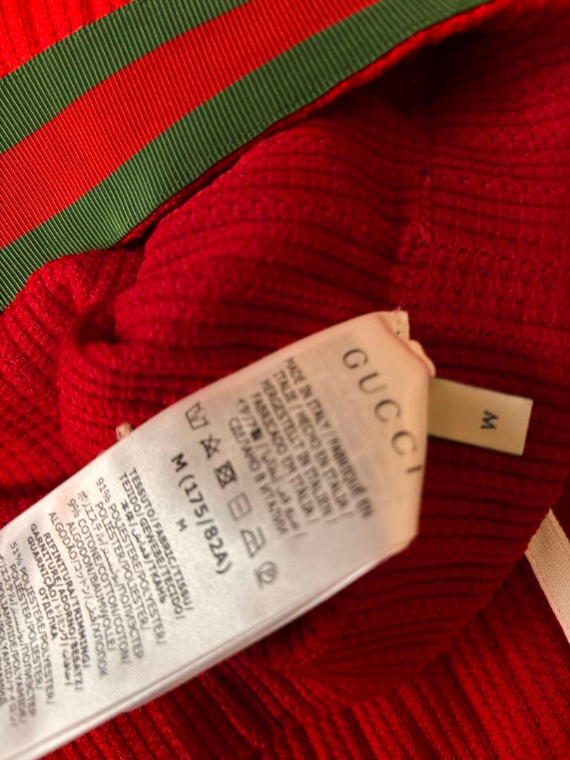 GUCCI ストライプ レッドジャージパンツM