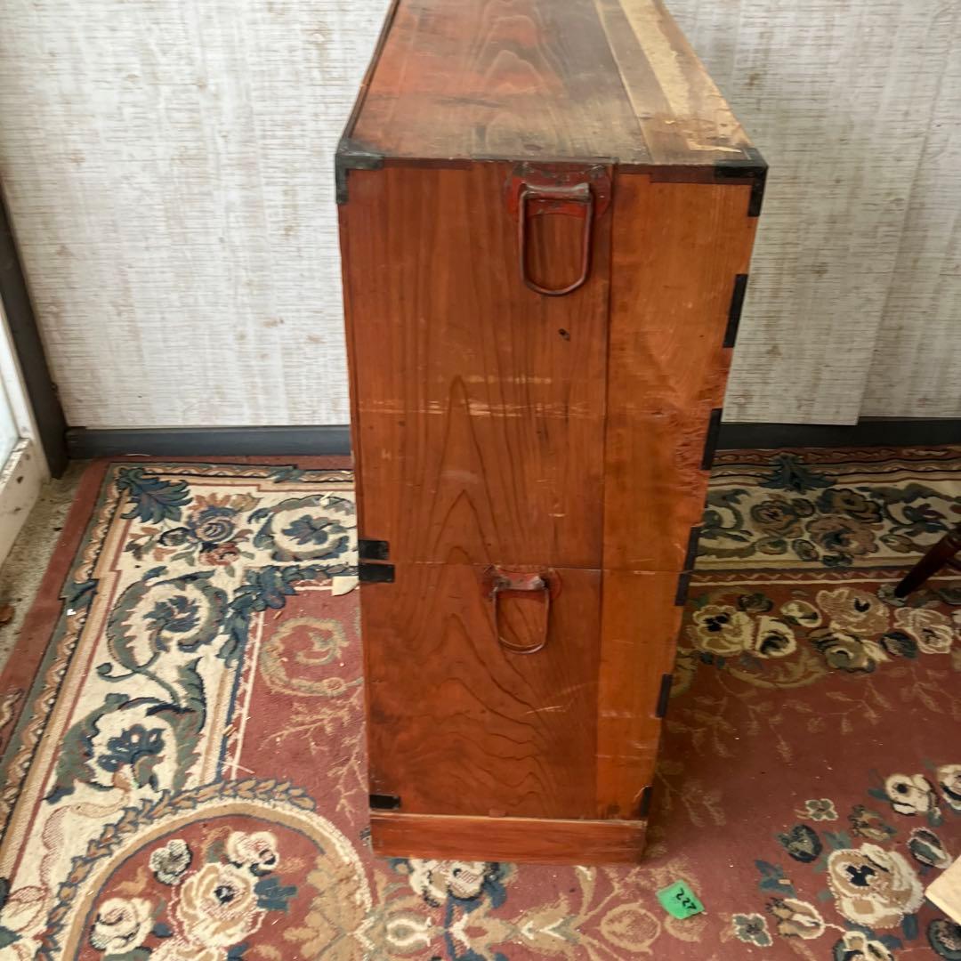 昭和レトロ 古家具 木製箪笥 5段 引き出し箪笥 シャビーな風合い ビンテージ