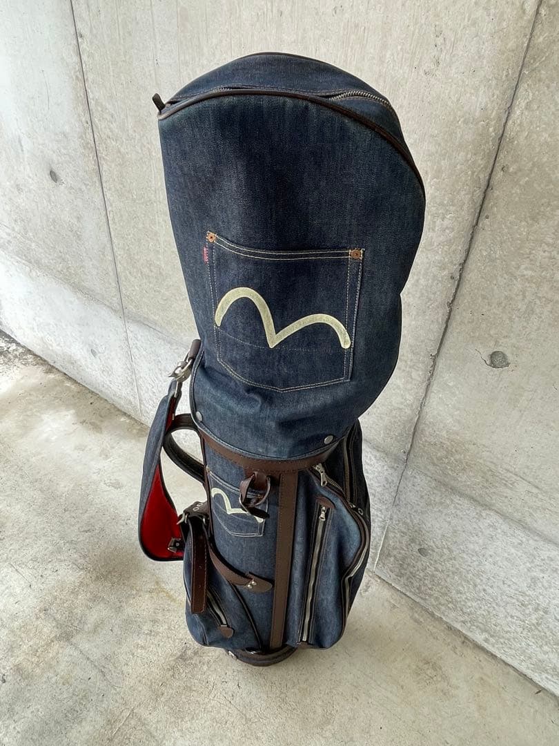 希少 EVISU　エヴィス ゴルフ　キャディバッグ　山根氏サイン入り