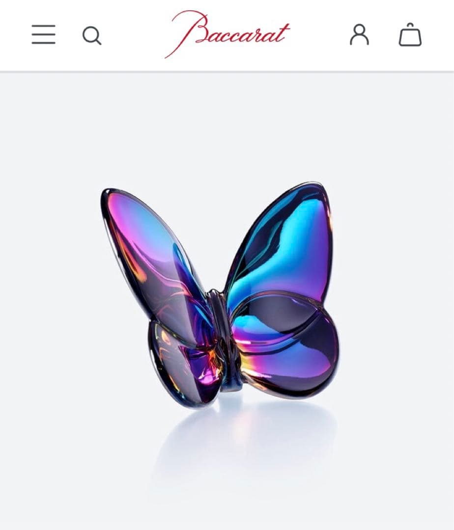 Baccarat ラッキーバタフライ スカラベブルー