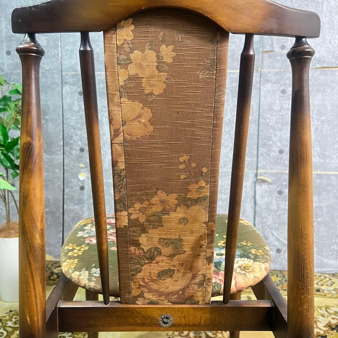 ꧁トーヨーファニチャー TOYO FUNITURE꧂花柄ダイニングチェア 椅子
