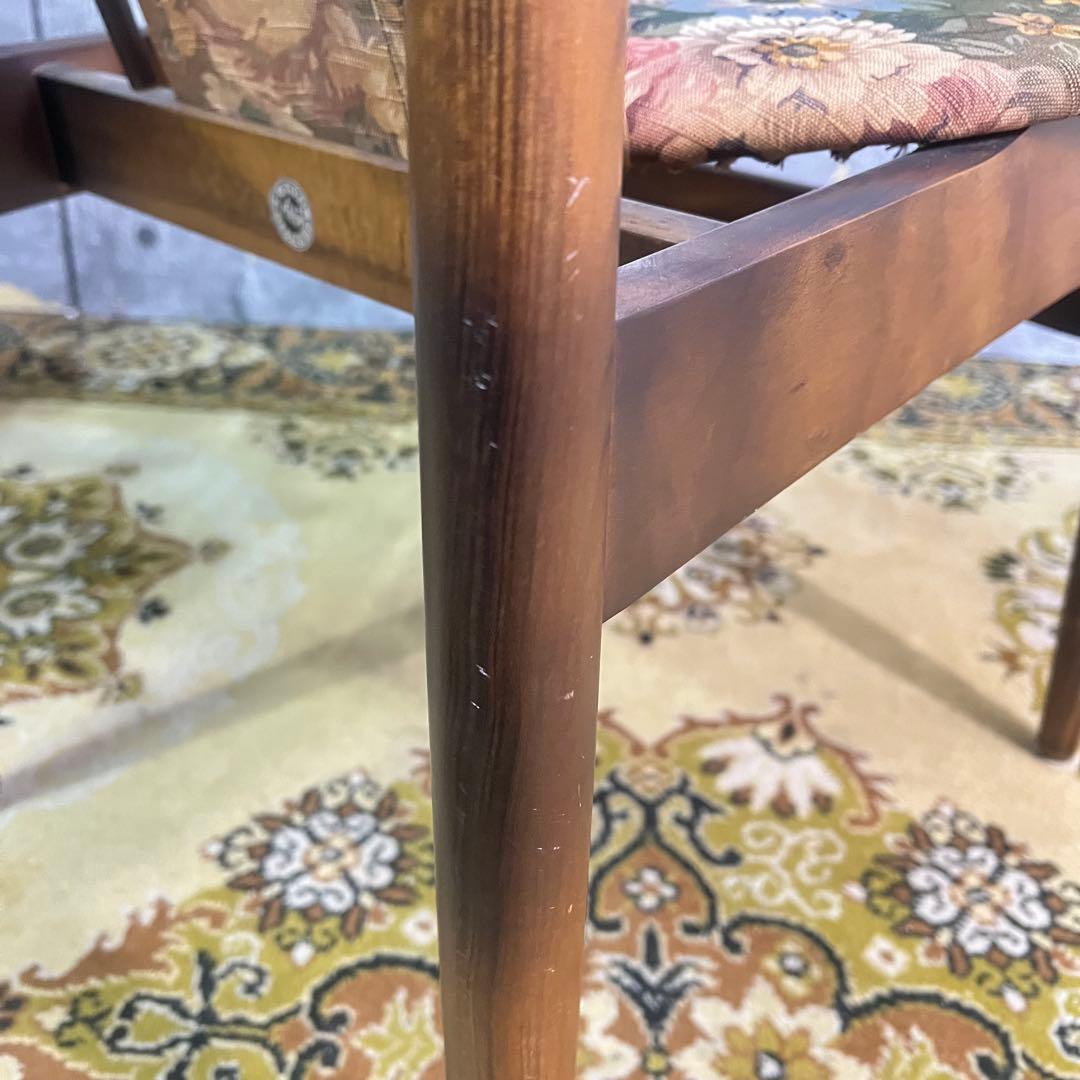 ꧁トーヨーファニチャー TOYO FUNITURE꧂花柄ダイニングチェア 椅子