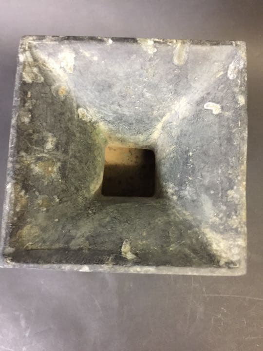 青銅四方尊  時代物  花器 花入  茶道具 華道具 生花