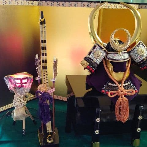 兜一式 端午の節句 かがり火付き