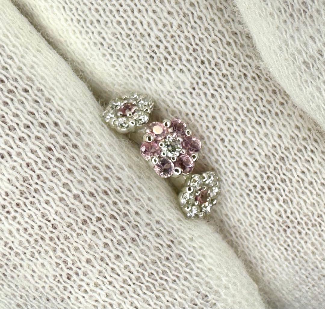 片耳のみ◆ポンテヴェキオ◆K18WG*エントラータ*フラワー*ピアス*ダイヤ