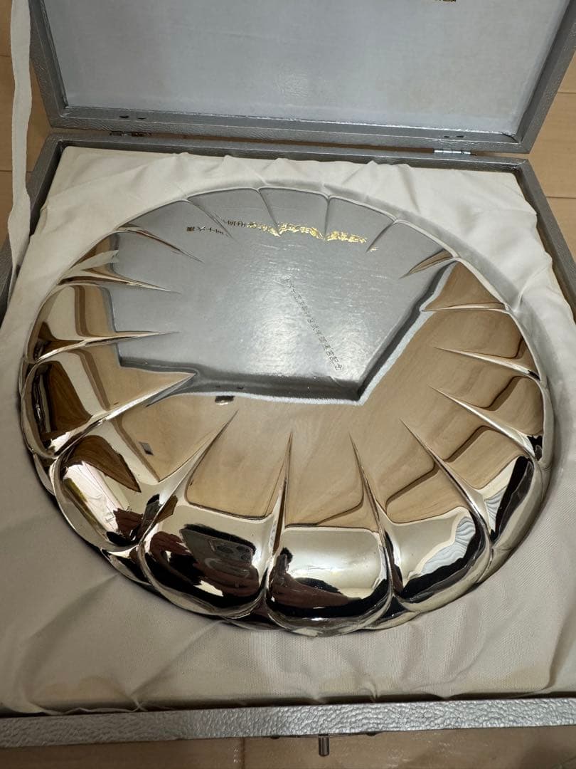 第六十回 伊勢神宮 式年御遷宮 記念品 装飾皿　高純度ステンレス　純銀鍍金