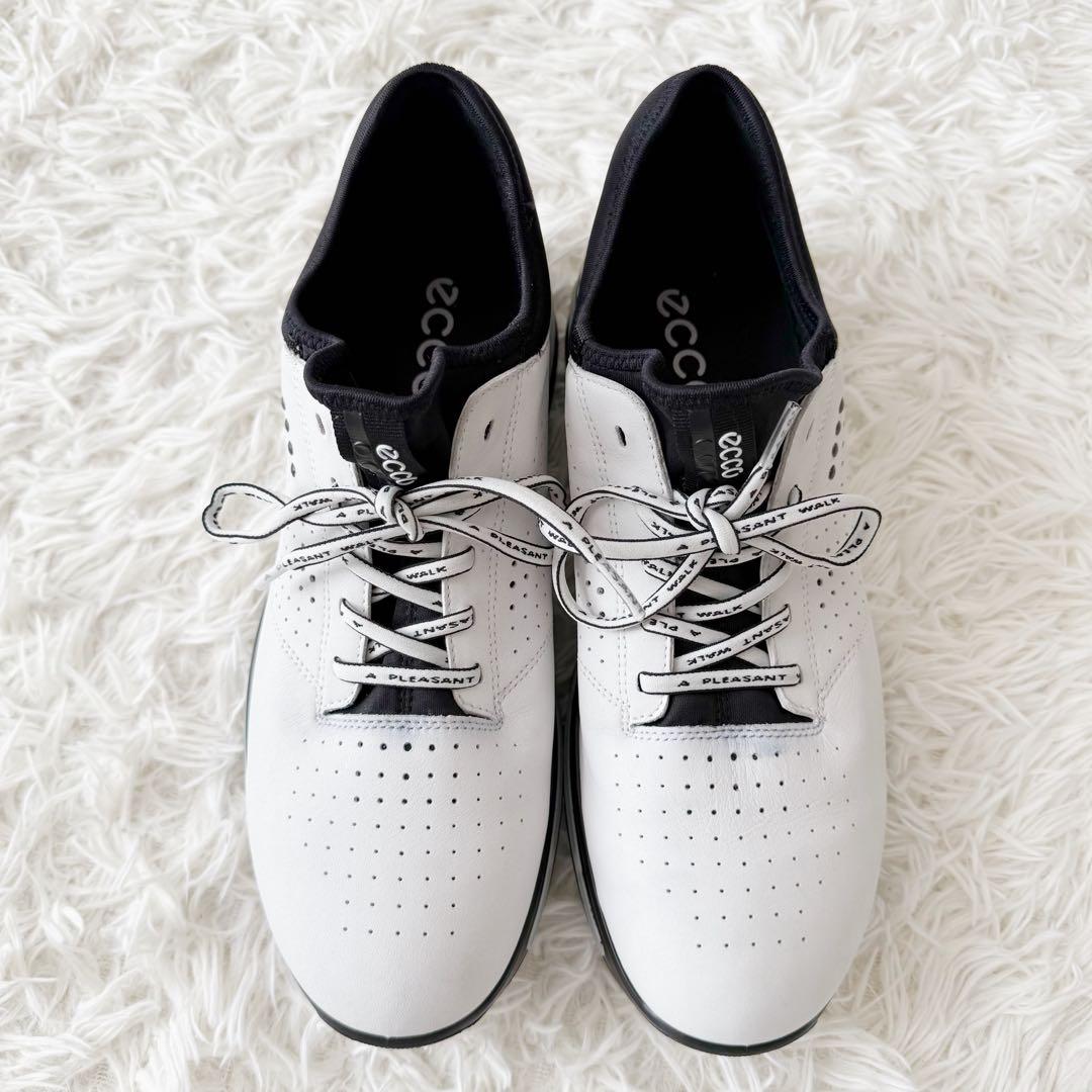 ECCOエコー ゴアテックス ゴルフシューズ ホワイト/ブラック 27.5cm