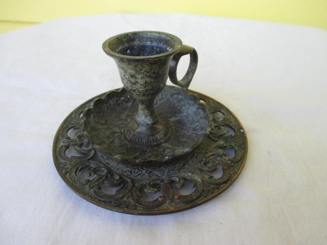 ★アンティーク　フランス　ブロカント　キャンドルホルダーセット　燭台