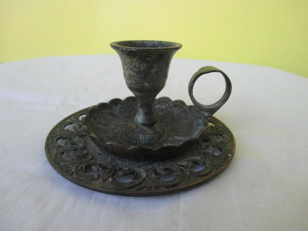 ★アンティーク　フランス　ブロカント　キャンドルホルダーセット　燭台