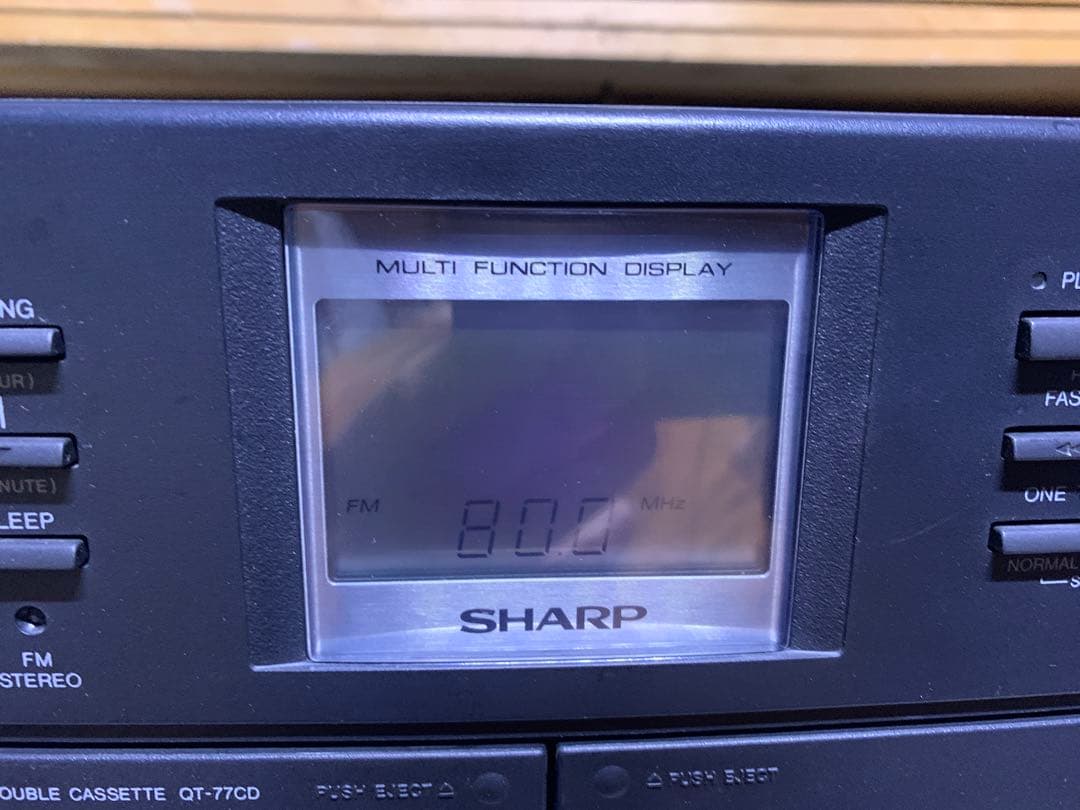 【美品、再生ok】SHARP QT-77CD コンパクトディスク ダブルカセット