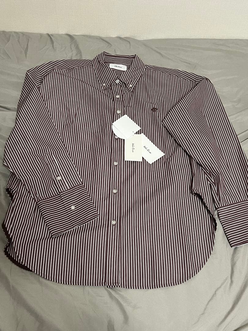 【ミラオーウェン】キャンペーンシャツ　オーバーシャツ　ブラウン　フリーサイズ