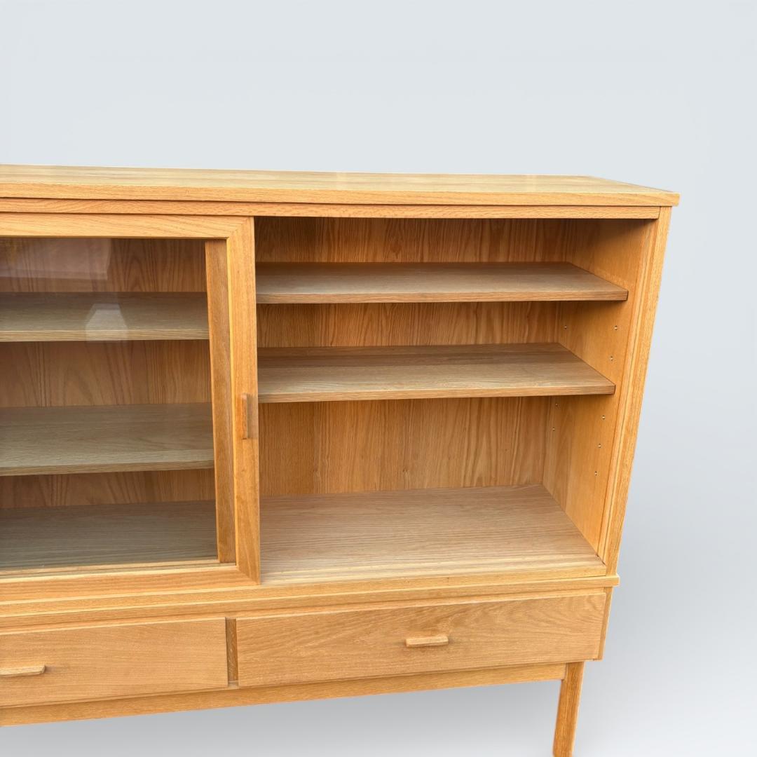 【最終価格】レグナテック 天然木 キャビネット 飾り棚 サイドボード 幅150