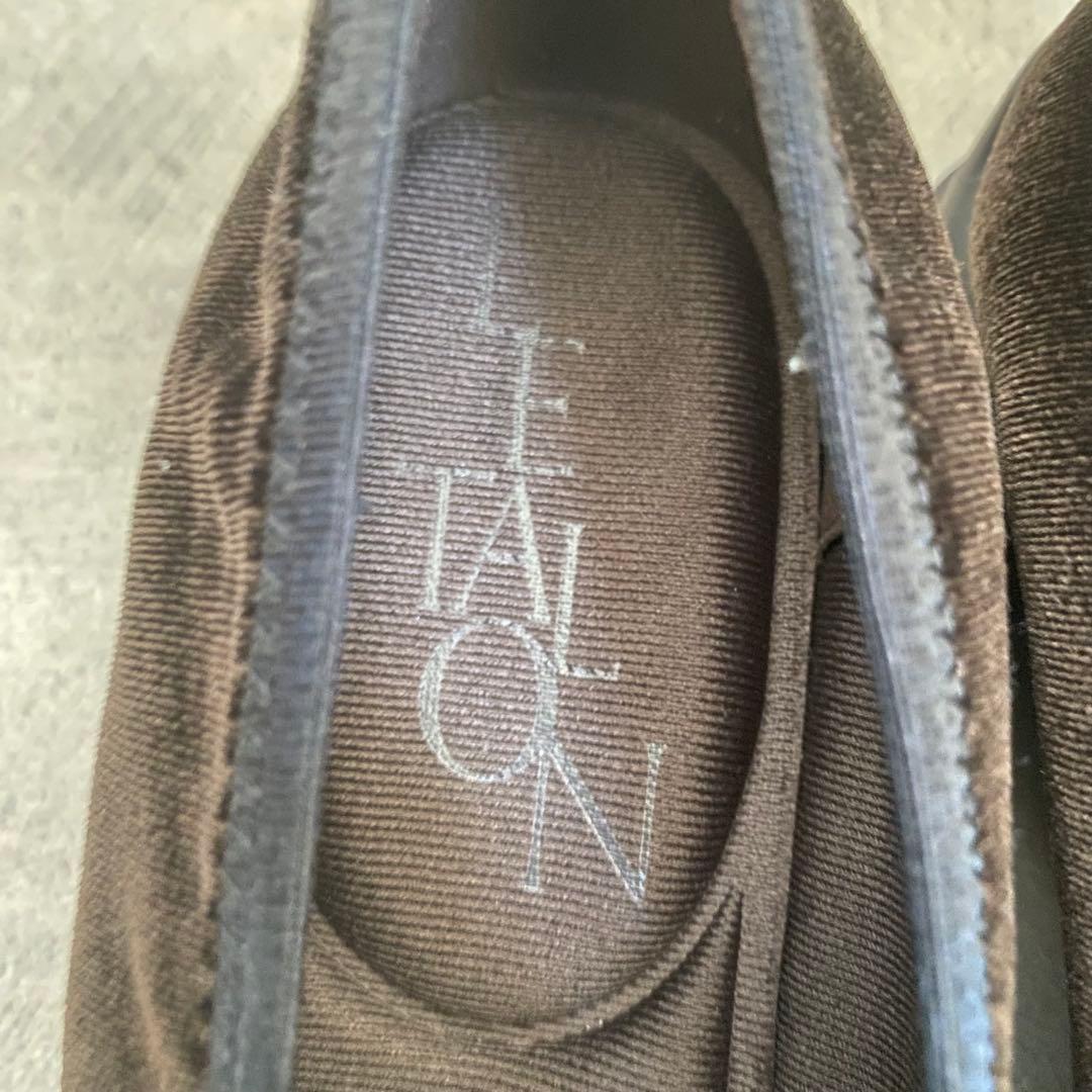 【美品】LE TALON ルタロン ダブルリボン バレーリーナ 22cm